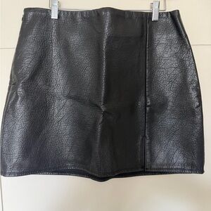 Old Navy Black Faux Leather Mini Skirt